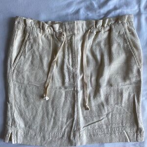 LOFT Cream Textured Mini Skirt